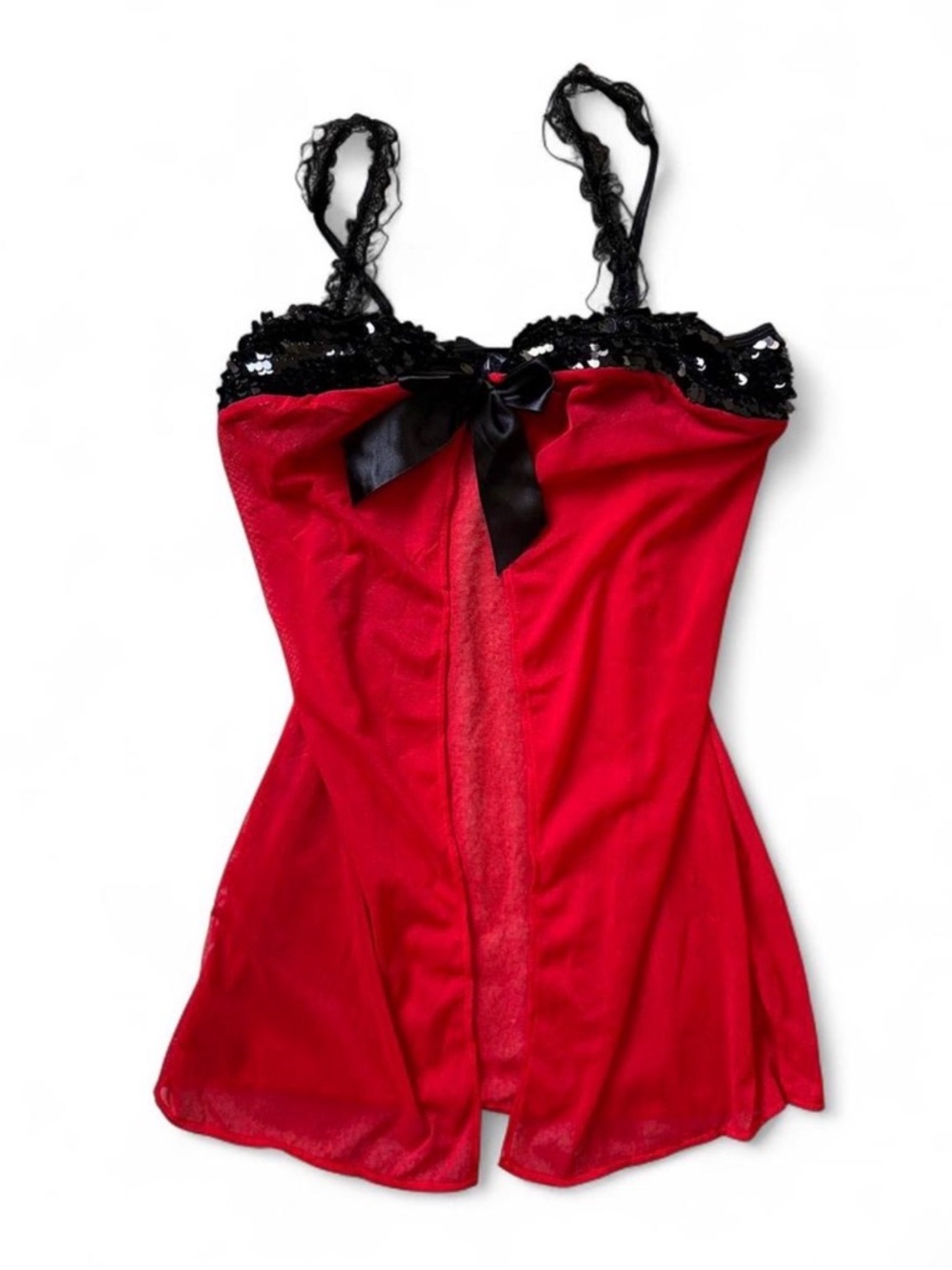 red lingerie top